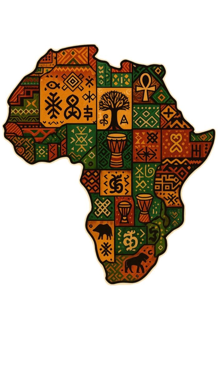 Illustrated map of Africa